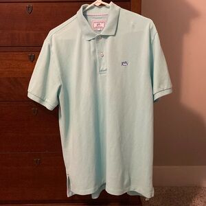 Men’s Southern Tide golf shirt, blue, size L